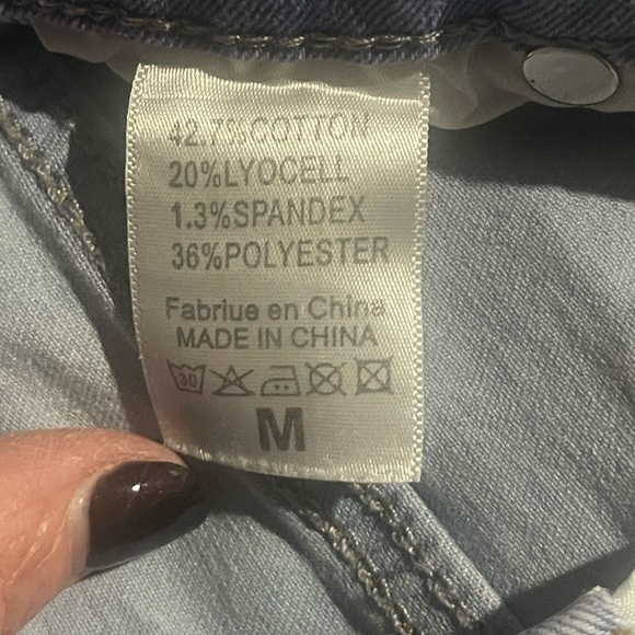 Butterfly Painted Flare Bottom Jeans | Stretch Denim | Size M - Picture 10 of 10